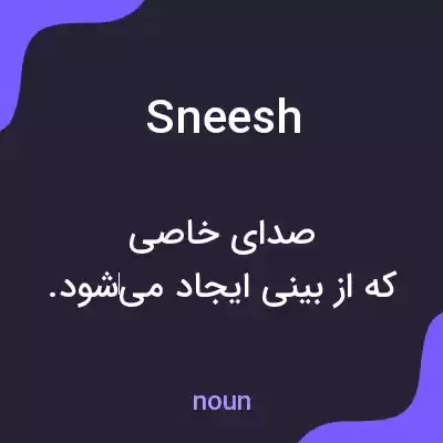 معنی sneesh به فارسی معنی sneesh به فارسی