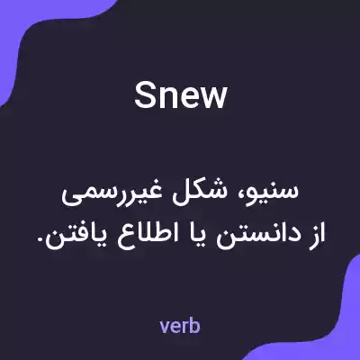 معنی snew به فارسی معنی snew به فارسی