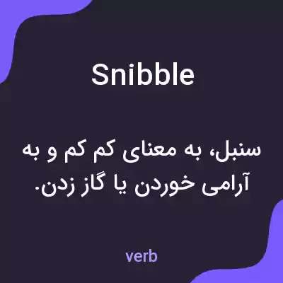 معنی snibble به فارسی معنی snibble به فارسی