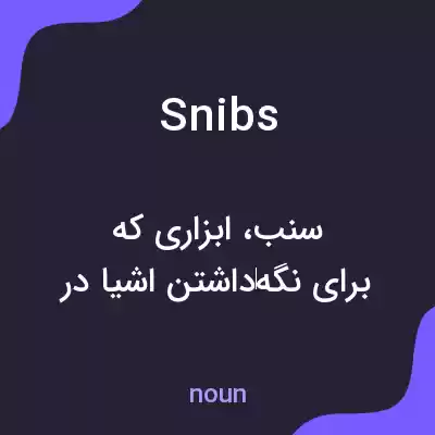 معنی snibs به فارسی معنی snibs به فارسی