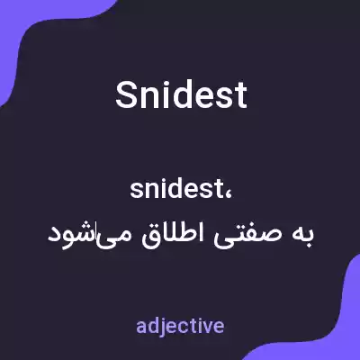 معنی snidest به فارسی معنی snidest به فارسی
