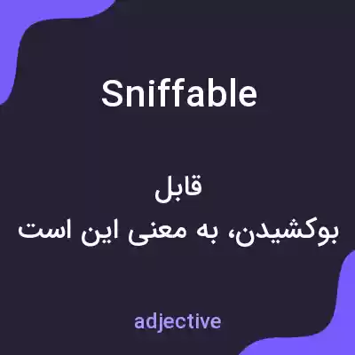 معنی sniffable به فارسی معنی sniffable به فارسی