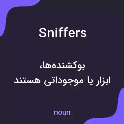 معنی sniffers به فارسی معنی sniffers به فارسی
