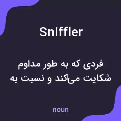 معنی sniffler به فارسی معنی sniffler به فارسی