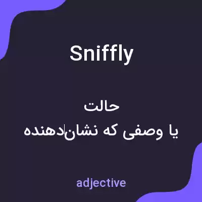 معنی sniffly به فارسی معنی sniffly به فارسی