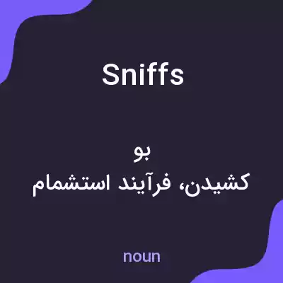 معنی sniffs به فارسی معنی sniffs به فارسی