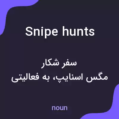 معنی snipe hunts به فارسی معنی snipe hunts به فارسی