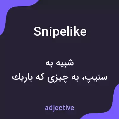 معنی snipelike به فارسی معنی snipelike به فارسی