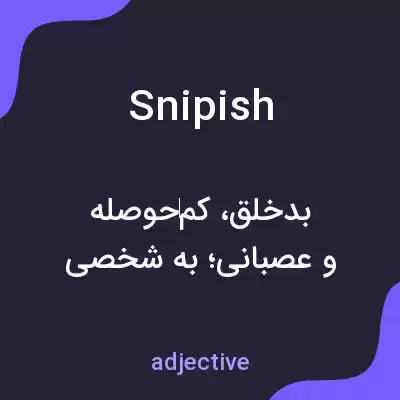معنی snipish به فارسی معنی snipish به فارسی