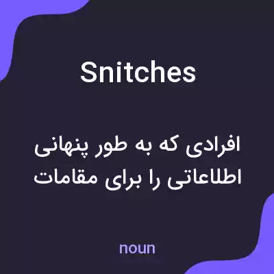 معنی snitches به فارسی معنی snitches به فارسی