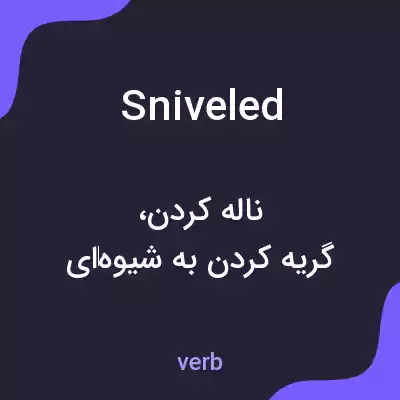 معنی sniveled به فارسی معنی sniveled به فارسی