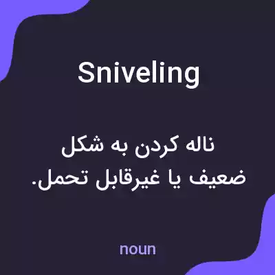 معنی sniveling به فارسی معنی sniveling به فارسی