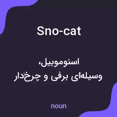 معنی sno-cat به فارسی معنی sno-cat به فارسی