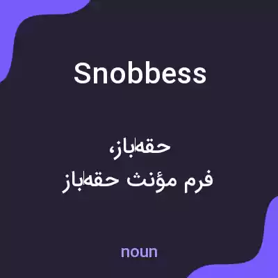 معنی snobbess به فارسی معنی snobbess به فارسی