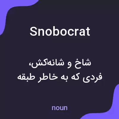 معنی snobocrat به فارسی معنی snobocrat به فارسی