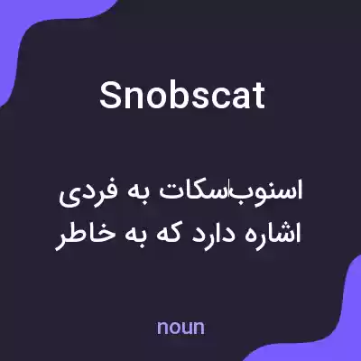 معنی snobscat به فارسی معنی snobscat به فارسی