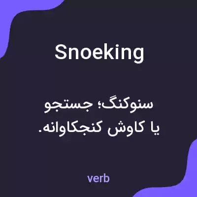 معنی snoeking به فارسی معنی snoeking به فارسی