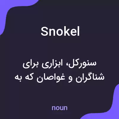 معنی snokel به فارسی