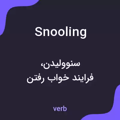 معنی snooling به فارسی معنی snooling به فارسی