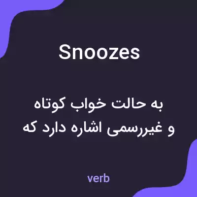 معنی snoozes به فارسی معنی snoozes به فارسی