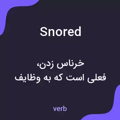 معنی snored به فارسی