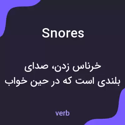معنی snores به فارسی معنی snores به فارسی