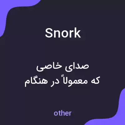 معنی snork به فارسی