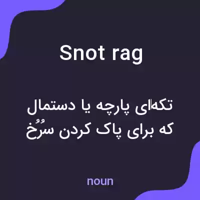 معنی snot rag به فارسی معنی snot rag به فارسی