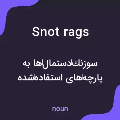 معنی snot rags به فارسی معنی snot rags به فارسی