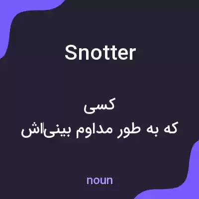 معنی snotter به فارسی معنی snotter به فارسی