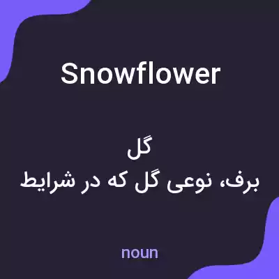معنی snowflower به فارسی معنی snowflower به فارسی