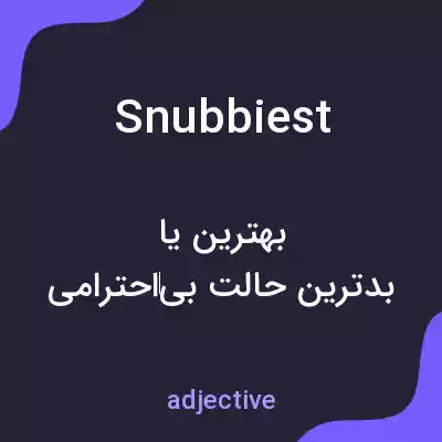 معنی snubbiest به فارسی معنی snubbiest به فارسی