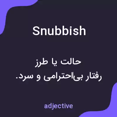 معنی snubbish به فارسی معنی snubbish به فارسی