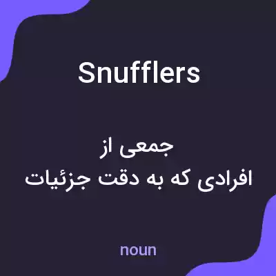 معنی snufflers به فارسی