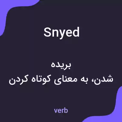 معنی snyed به فارسی معنی snyed به فارسی