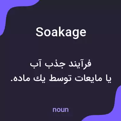 معنی soakage به فارسی معنی soakage به فارسی