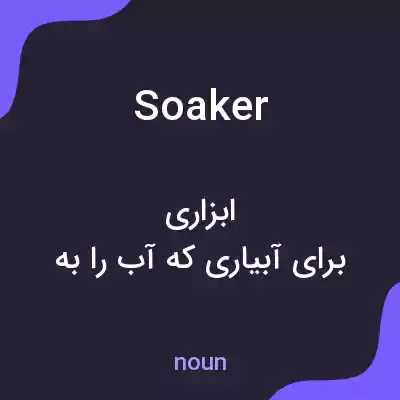 معنی soaker به فارسی معنی soaker به فارسی