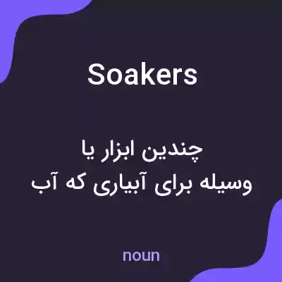 معنی soakers به فارسی معنی soakers به فارسی