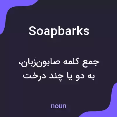 معنی soapbarks به فارسی معنی soapbarks به فارسی