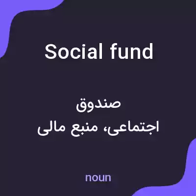 معنی social fund به فارسی معنی social fund به فارسی