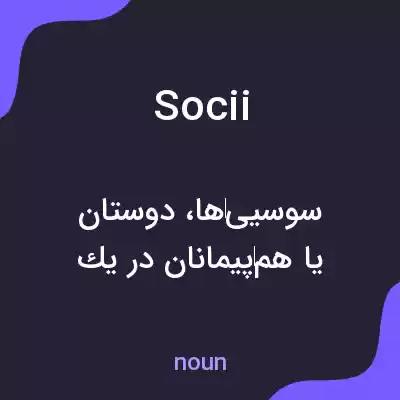 معنی socii به فارسی معنی socii به فارسی