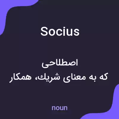 معنی socius به فارسی معنی socius به فارسی