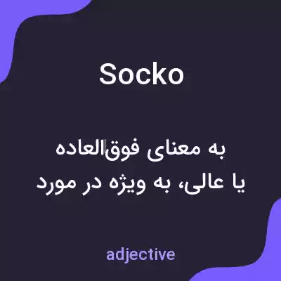 معنی socko به فارسی معنی socko به فارسی