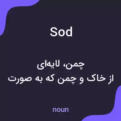 معنی sod به فارسی معنی sod به فارسی