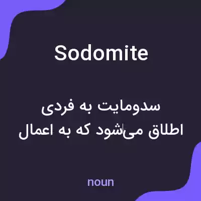 معنی sodomite به فارسی