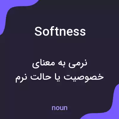 معنی softness به فارسی