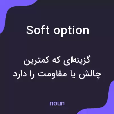 معنی soft option به فارسی