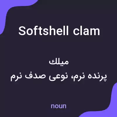 معنی softshell clam به فارسی معنی softshell clam به فارسی