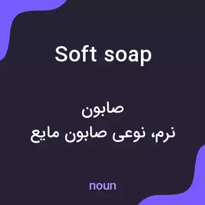 معنی soft soap به فارسی معنی soft soap به فارسی