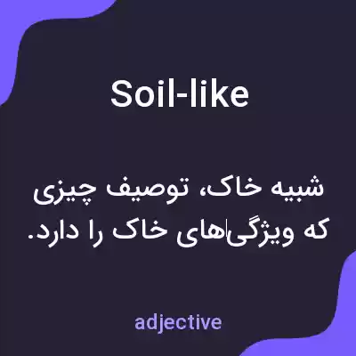 معنی soil-like به فارسی معنی soil-like به فارسی